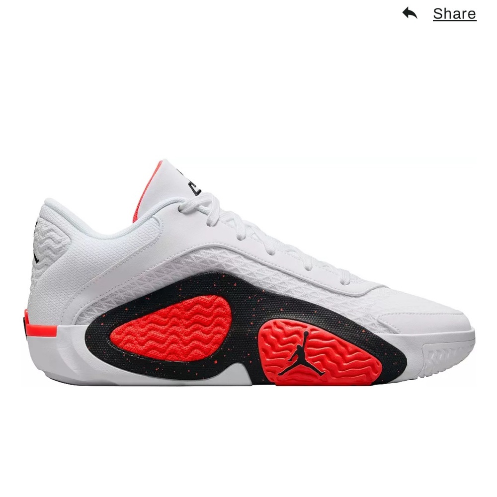 Jordan Tatum 2 Men's White and Red Sneakers NWT size 10